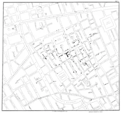 Old street map of London