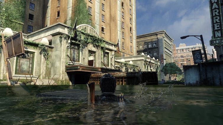 Las calles de Pittsburgh inundadas con agua estancada.