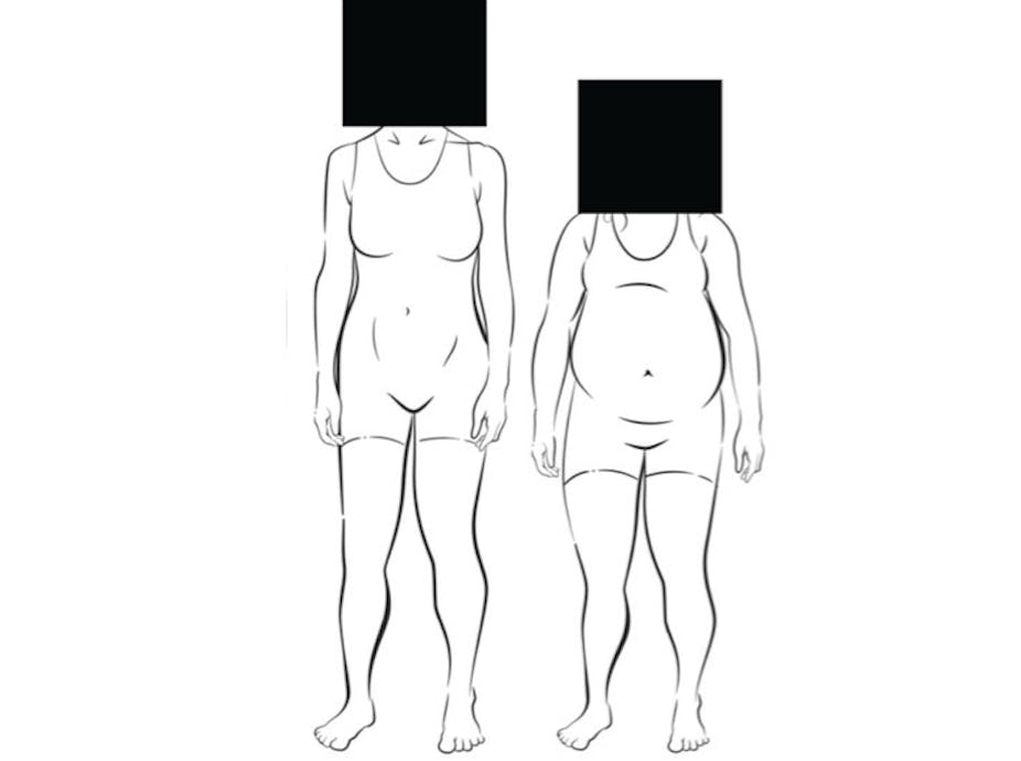 line drawing of woman and child showing outlines of bodies