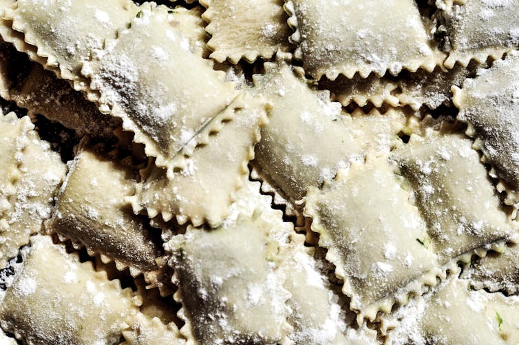 uncooked ravioli