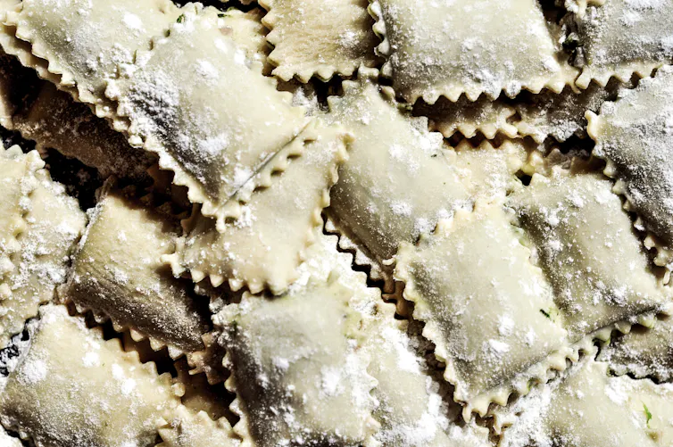 uncooked ravioli