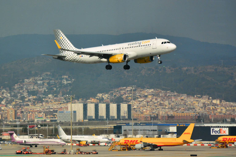 Vue de l'aéroport de Barcelone en Espagne.