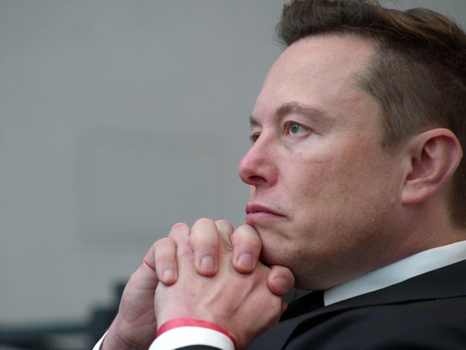 Elon Musk looking pensive