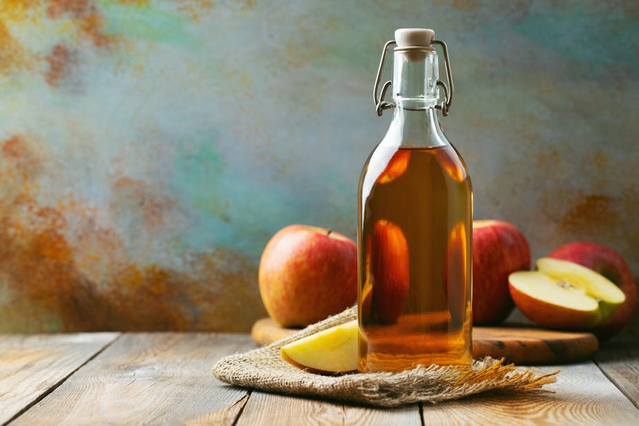 Apple cider vinegar in a bottle