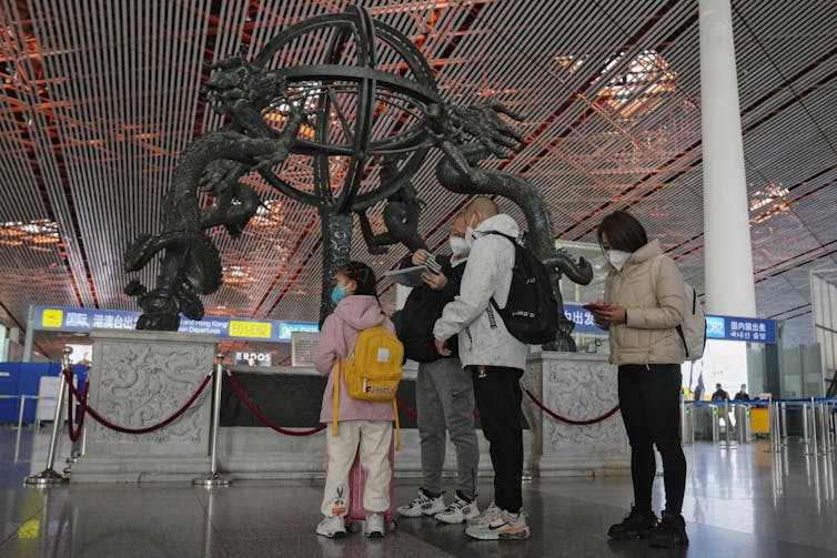 Airport lounge in Chinese airport