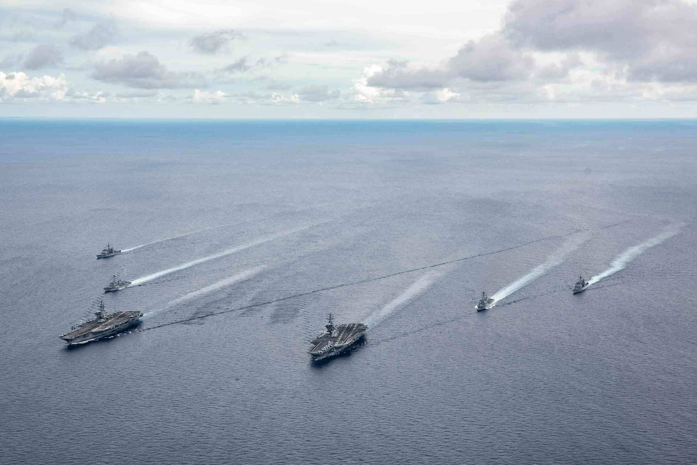 US warships in the South China Sea