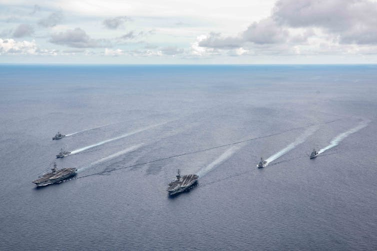 US warships in the South China Sea