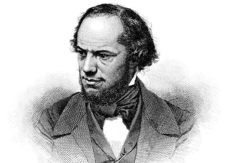 Black and white drawing of man with beard and thinning hair.