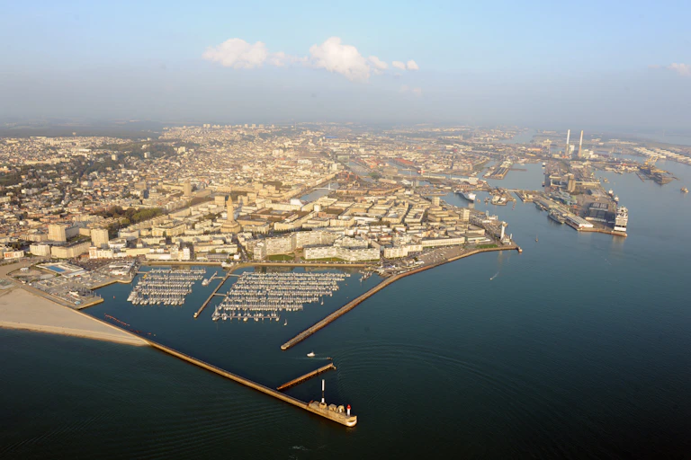 Le port du Havre vu du ciel