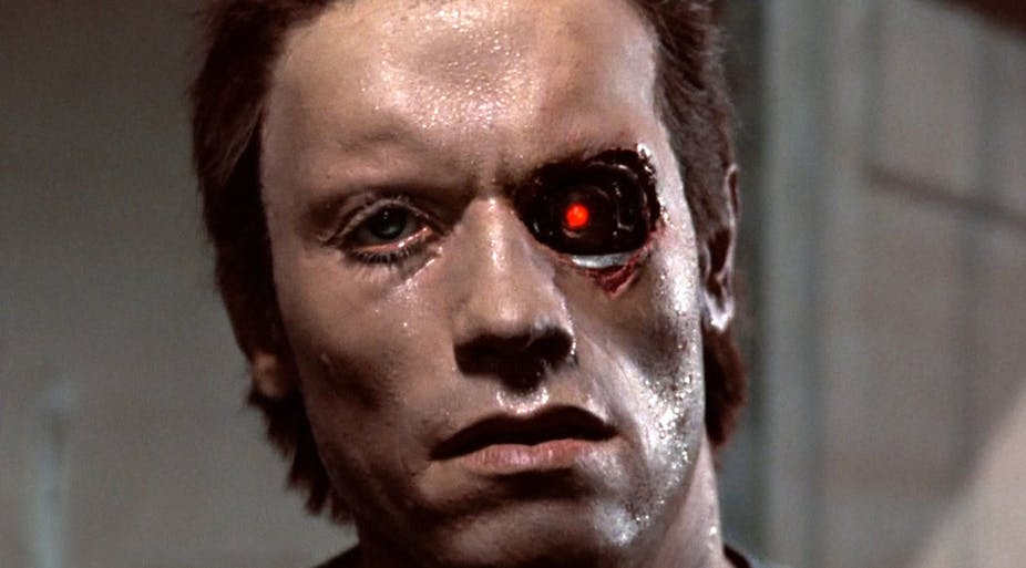 L'acteur Arnold Schwarzenegger dans Terminator (1984), de James Cameron