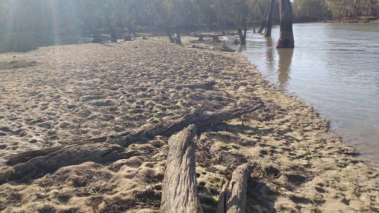 Dimpled riverbed