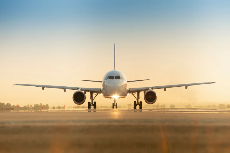 A plane on the tarmac.