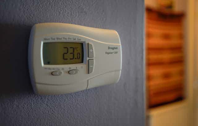 A thermostat at 23 C.
