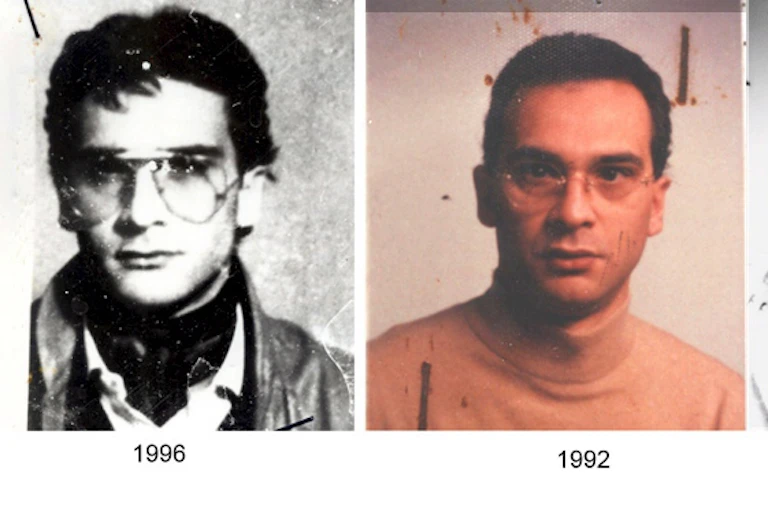Three photos of Matteo Messina Denaro.