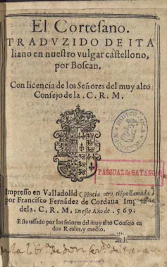 Portada de un libro del siglo XVI.