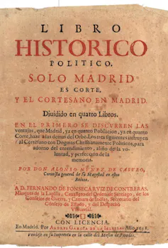 Portada de un libro del siglo XVII.