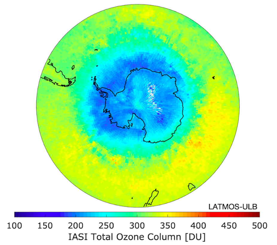 Image montrant la concentration d'ozone