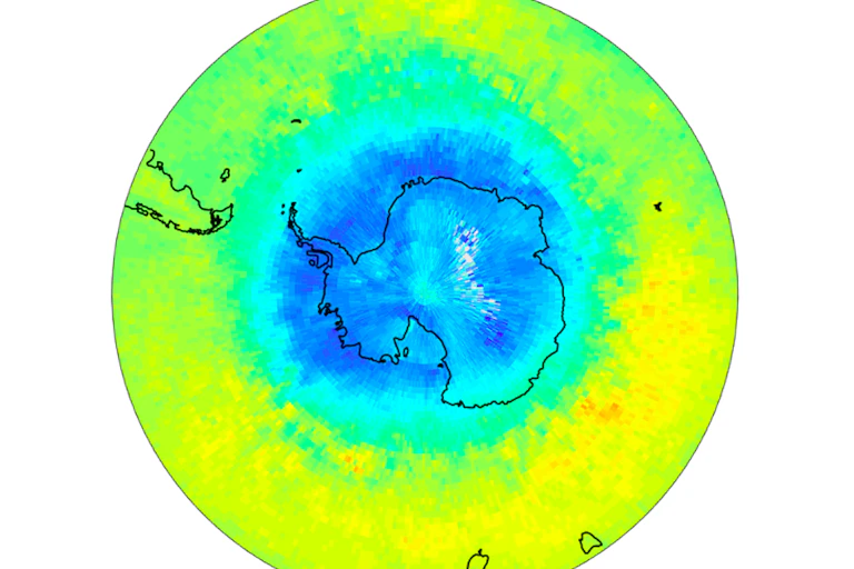 Image montrant la concentration d'ozone