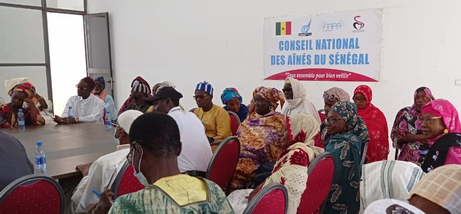 Réunion de personnes âgées organisée par le Conseil national des Aînés du Sénégal