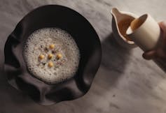 A bowl seen being served.