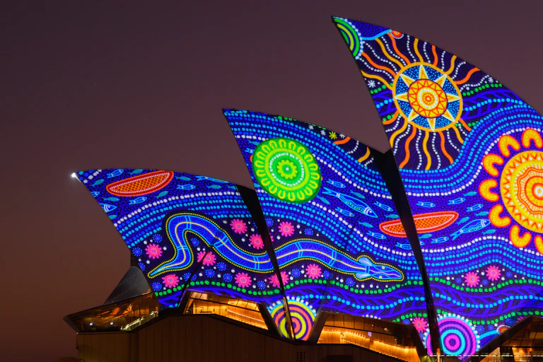 Aboriginal art on the Sydney Opera House