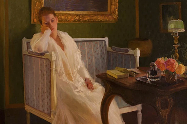 Tableau _L’ennui_ de Gaston de La Touche (1893).