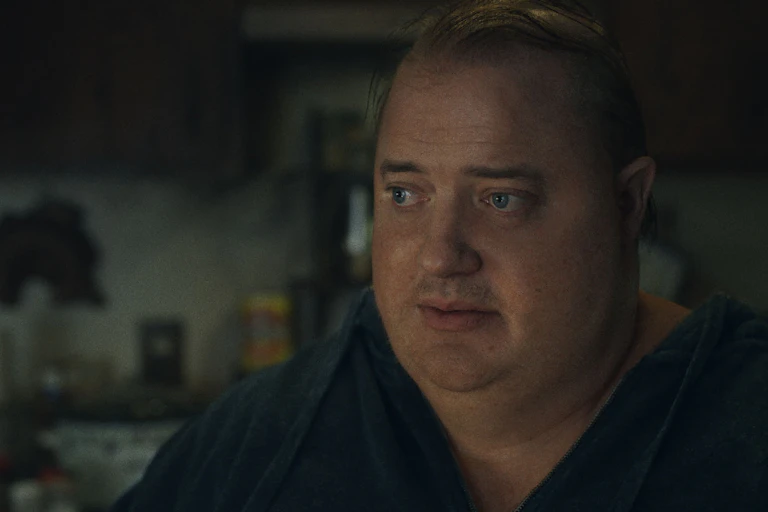 Brendan Fraser pictured in prosthetics for his role in The Whale.