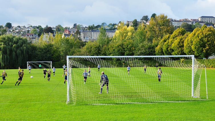 People playing football