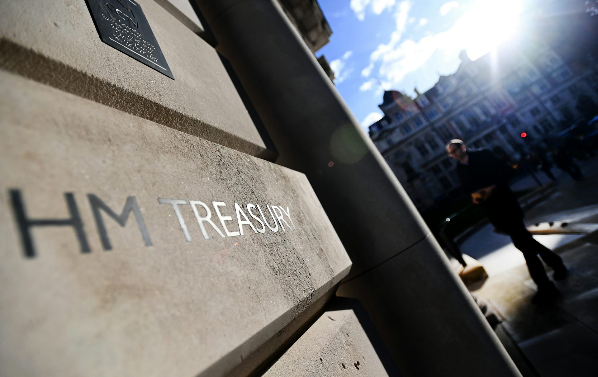 Outside the treasury department in London, Britain. November 2022.