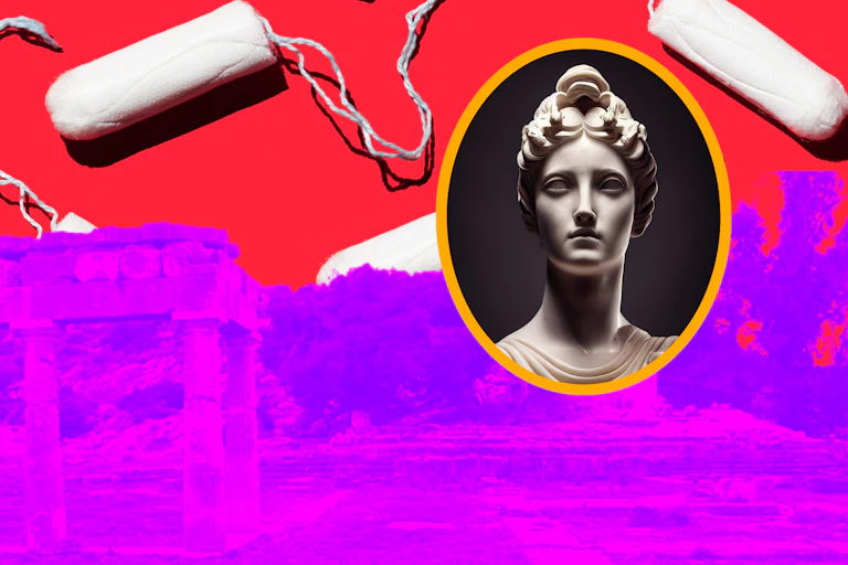 Tampons, Artemis and temple.