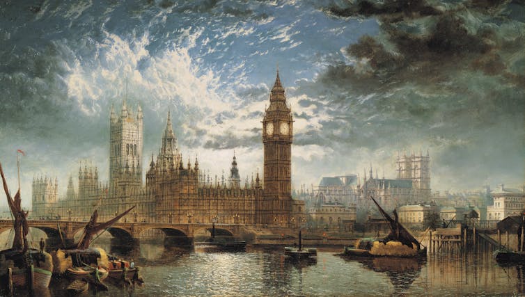 The British Houses of Parliament in the 1800s