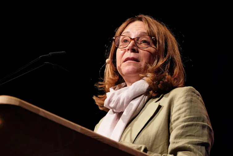 Roula Khalaf giving a speech