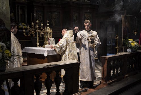 Many Ukrainians are fleeing to the Greek Catholic Church in Lviv, which has a long and complex history in the Orthodox faith