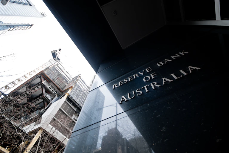 Outside the Reserve Bank of Australia's headquarters in Sydney.