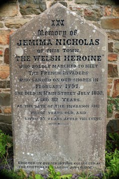 An old memorial stone with the words