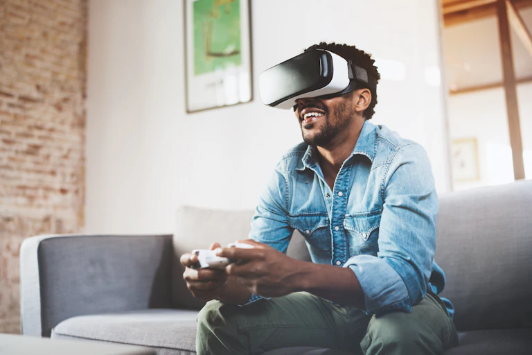 Man using a VR headset
