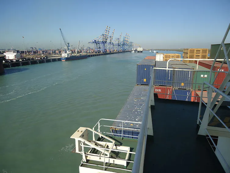 Vue du port de Mundra dans le Gujarat (Ouest de l’Inde)