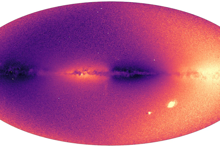 Carte des vitesses radiales des étoiles de la voie lactée