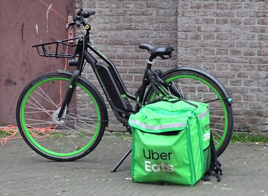 Vélo d'un livreur Uber