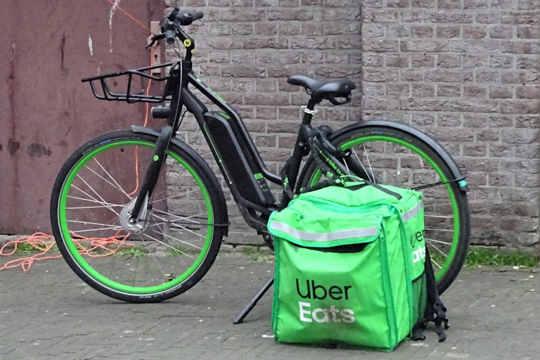 Vélo d'un livreur Uber