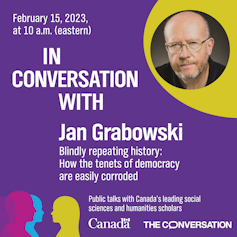 A banner for the event with Jan Grabowski
