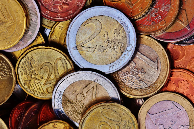 Pièces de monnaies en euros