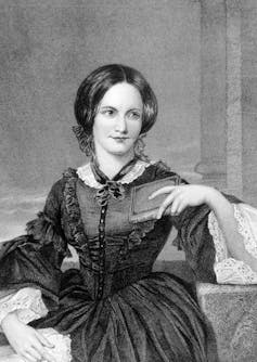 A line drawing of a woman.