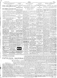 Una página del periódico El Sol, de principios del siglo XX, con un artículo de Ortega y Gassett.