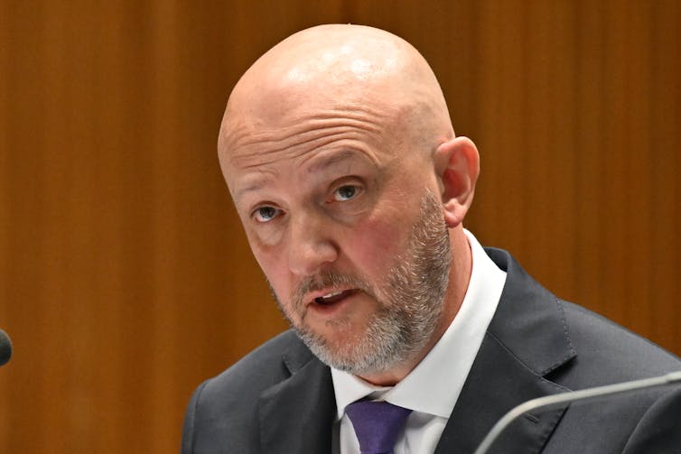ASIO Director-General Mike Burgess speaking at Senate Estimates
