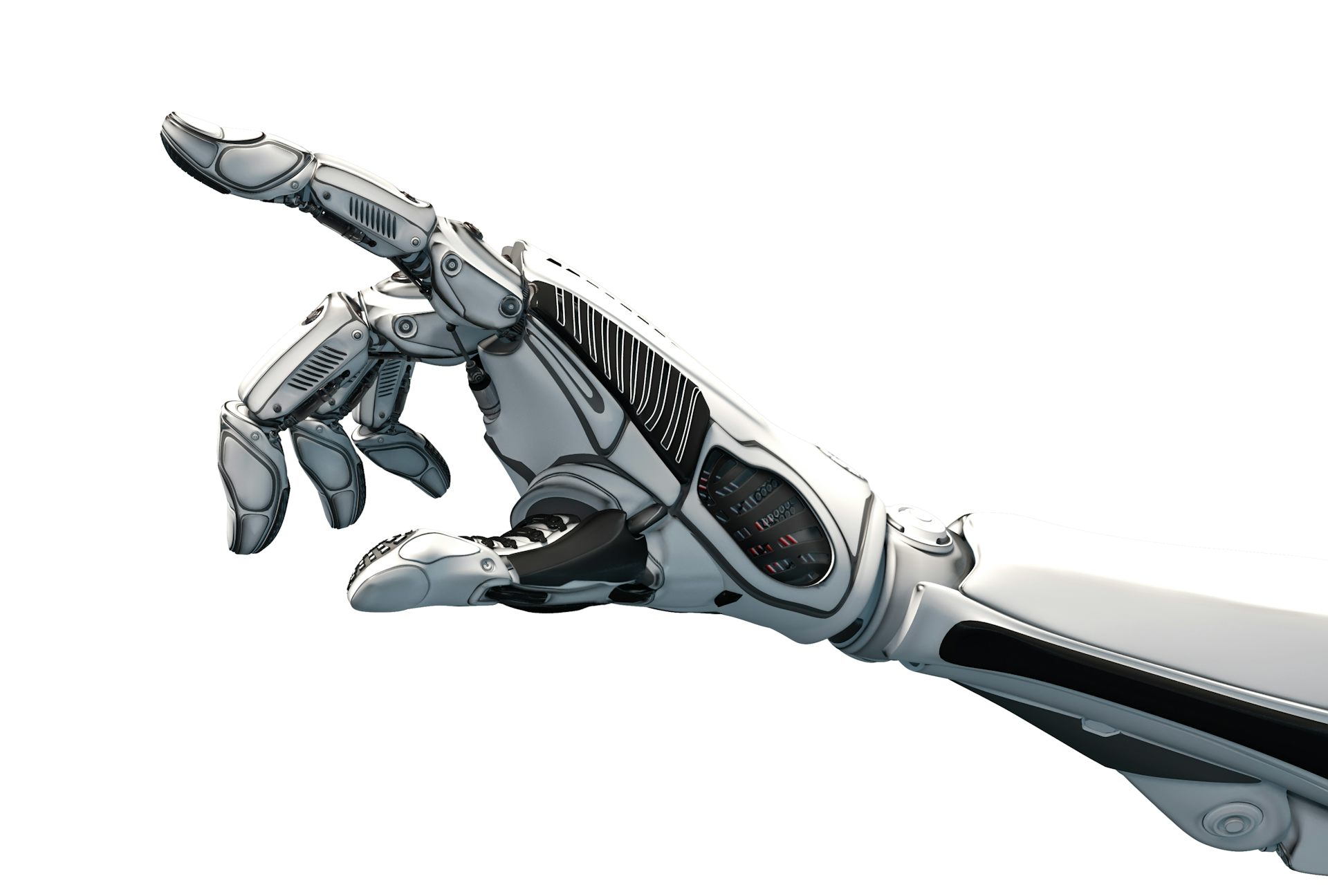 Robotic hand pointing.