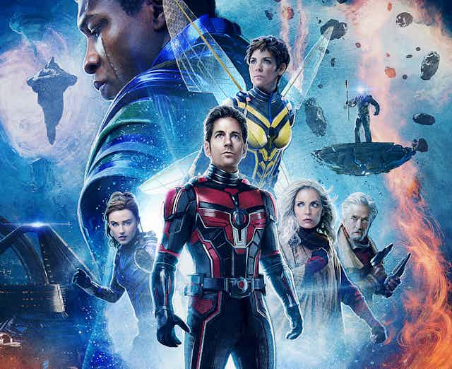 A film poster shows Ant-Man with Kang's face in the background.