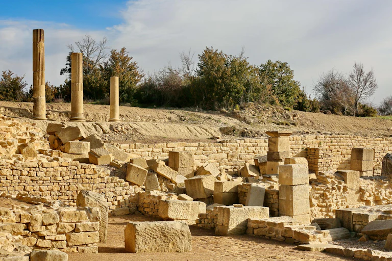Restos de un antiguo foro imperial romano.