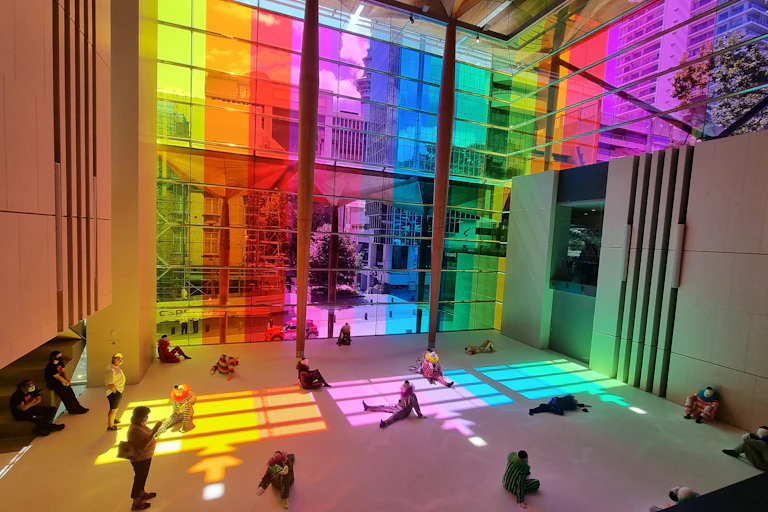 A rainbow atrium