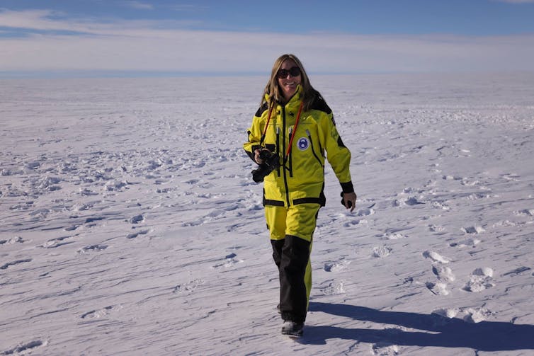 Professor Belinda Ferrari in Antarctica.